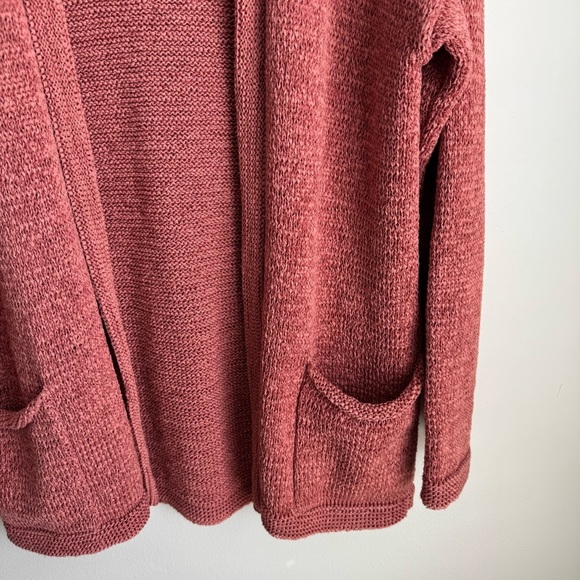 Sigrid Olsen Coral Open-Front Two Pockets Cardigan Size Medium - Picture 3 of 12